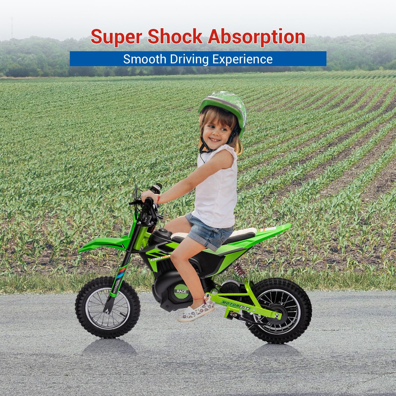 Kids Electric Motorcycle 24V Battery Powered Ride on Motocross Bike Child Gift