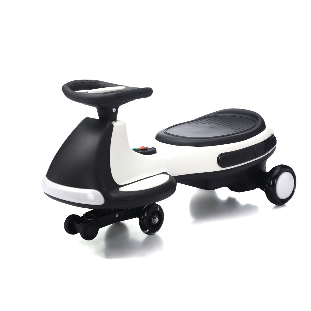 Anti-Rollover Electric Wiggle Car, LED & Music, Indoor Outdoor Use for Kids 3+