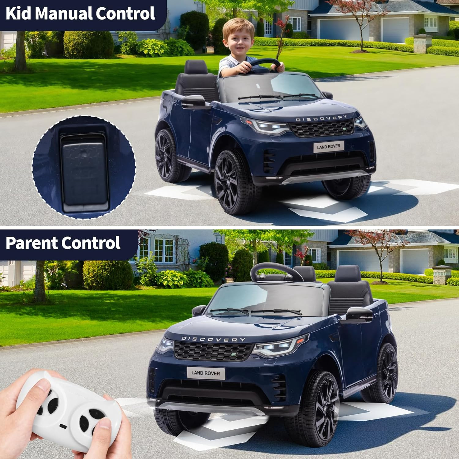 Ride on Car for Kids -12V Licensed Land Rover Electric Ride on Toy with Parental