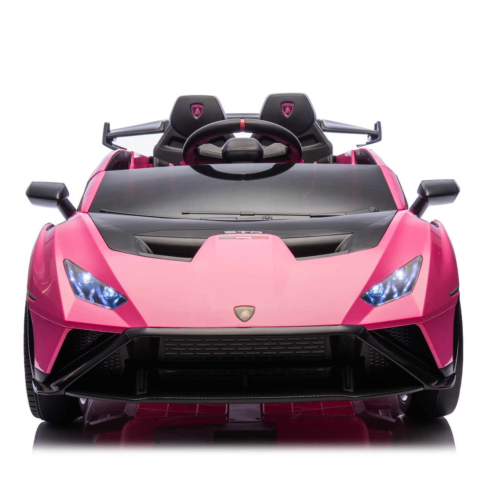 24V Kids Electric Ride-On Drift Car 1.86-5.59MPH Foam Front Wheels Ages 3-6 Pink