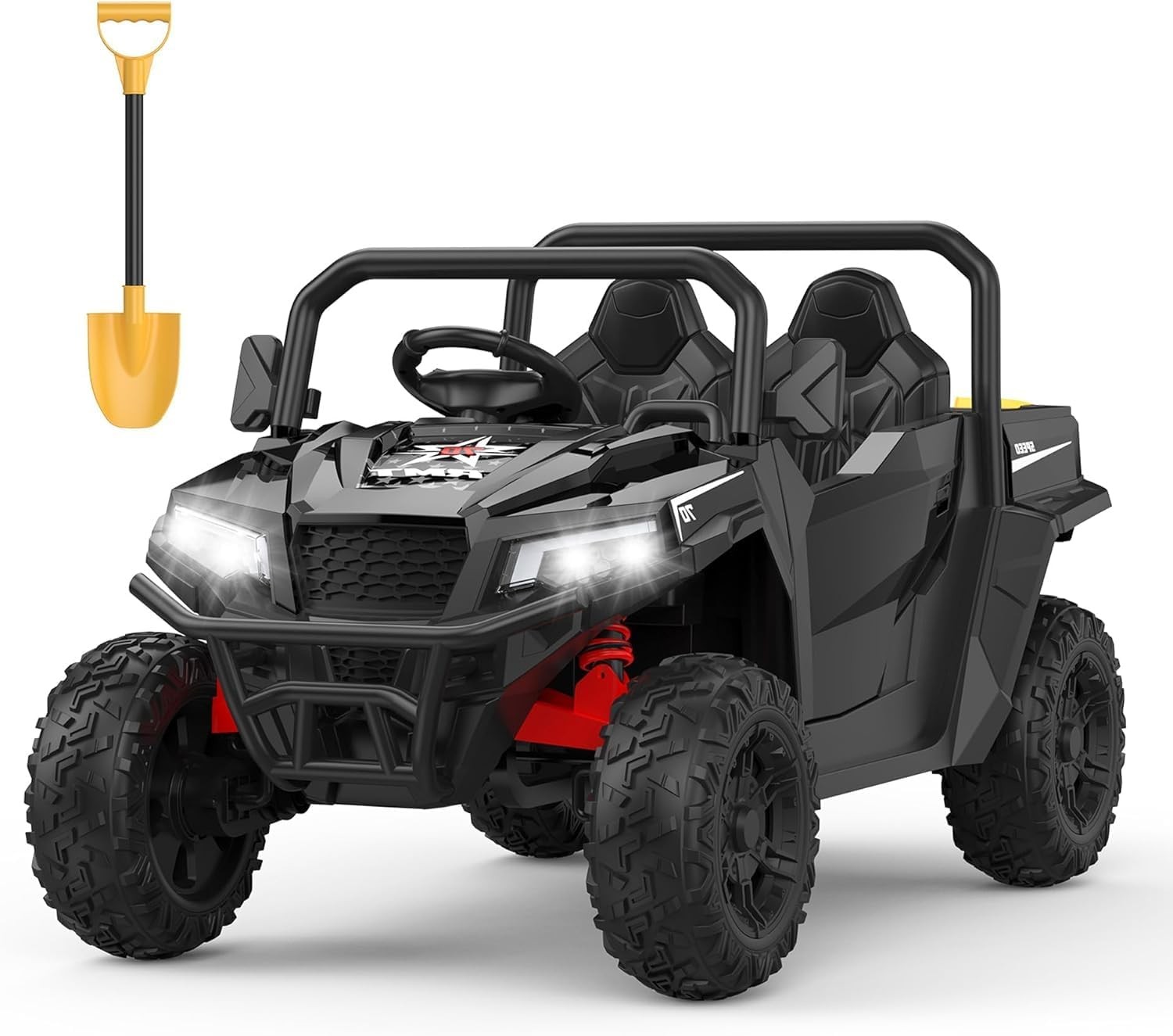 Kids 24V Electric 4WD Ride On Truck w/ Remote, Dump Bed, LED, Dual 200W Motors