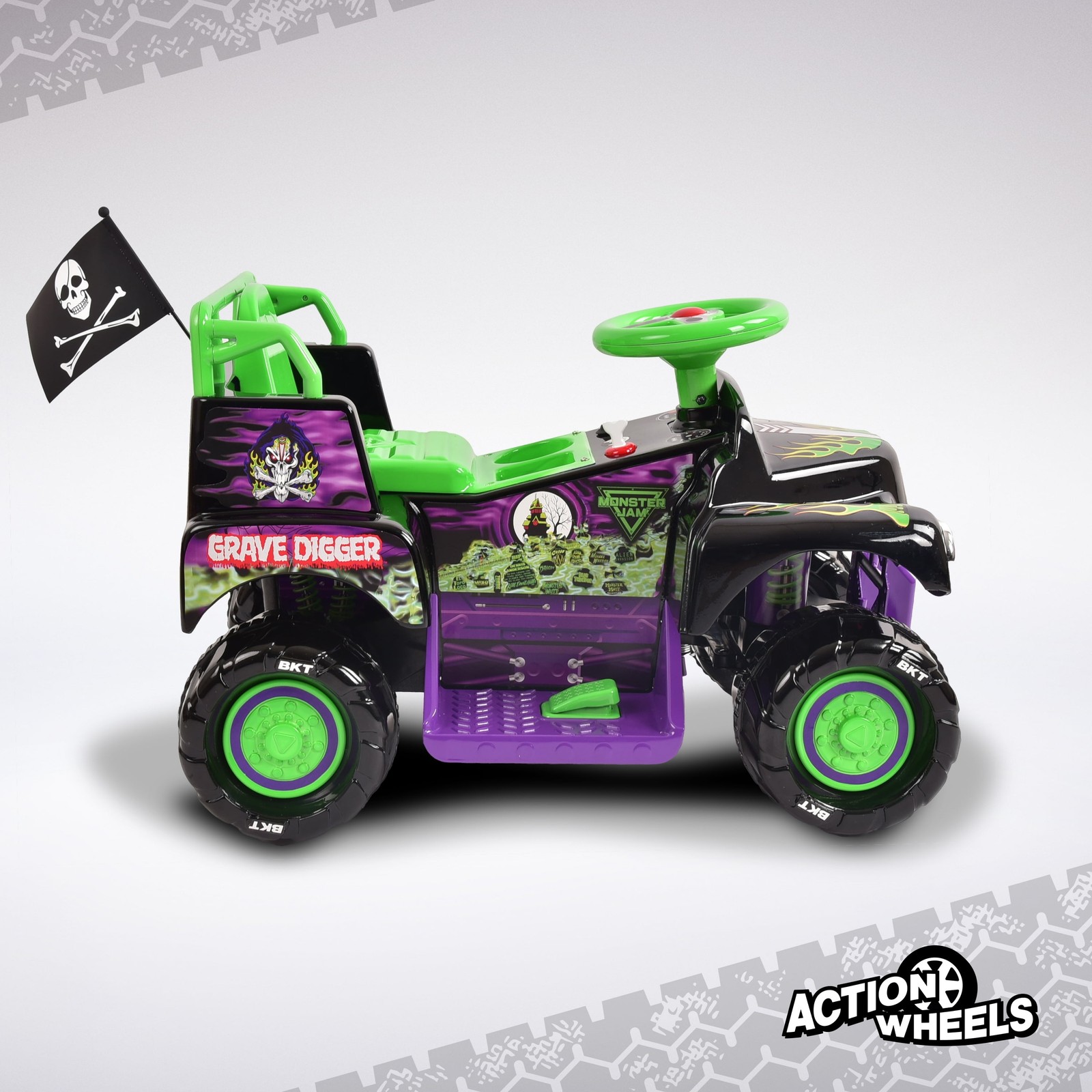 Toddler Monster Jam Grave Digger 6V Ride-On Truck Car Boys Girls Ages 18-36M