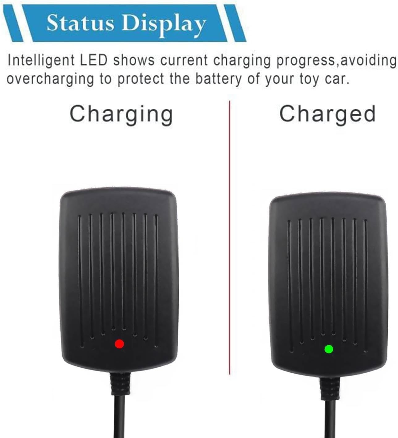 12V Battary Charger for Ride On Toys, Power Wheels Kids Electric Car 12 Volt …