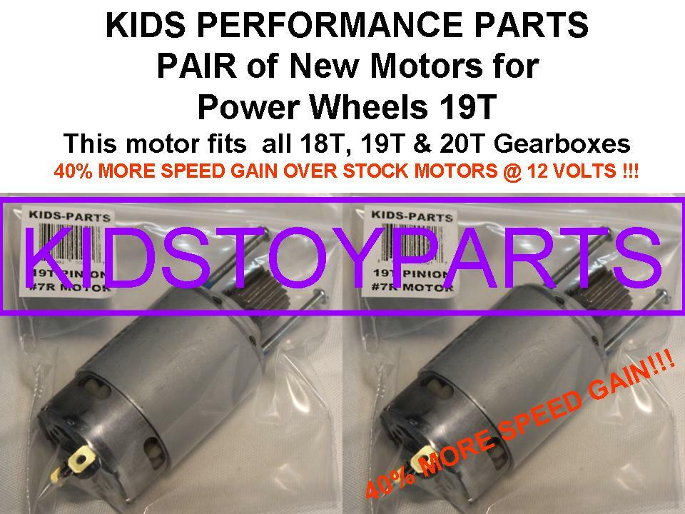 2X 19T FASTER @ 12V DYNATRAX #7R MOTORS ALSO FITS POWER WHEELS