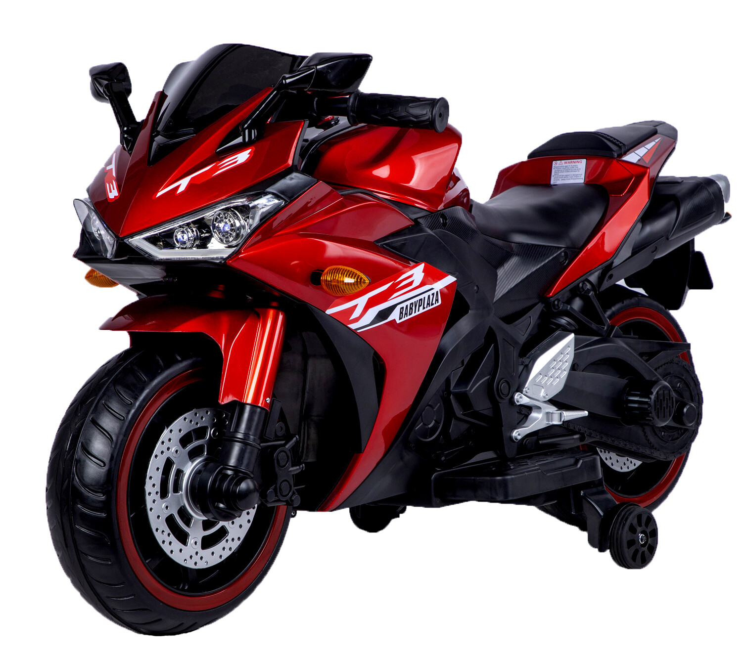 Kids Ride on Dirt Bike 12V Electric Motorcycle for Child w/ Training Wheels LED