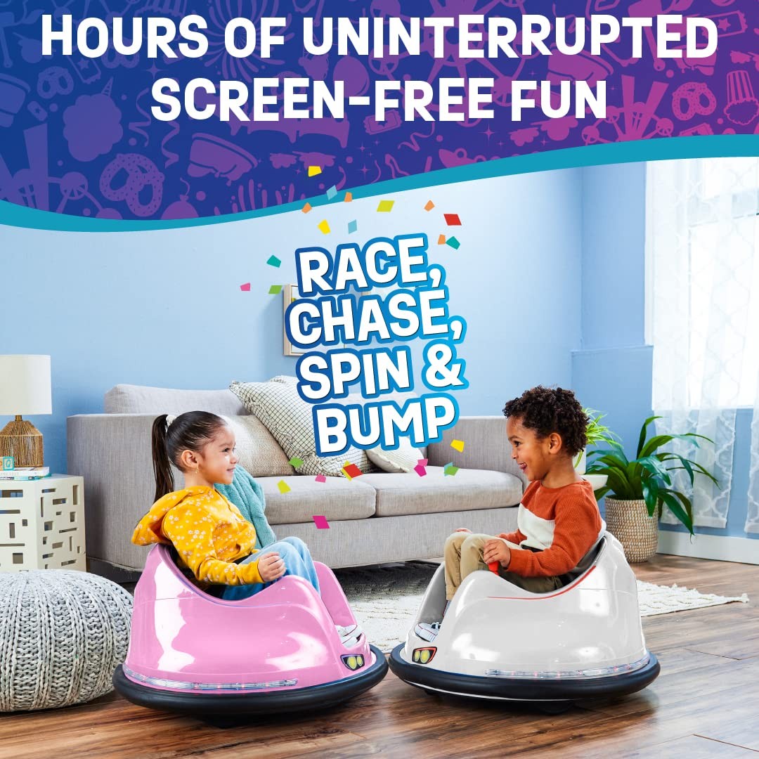 Flybar Funpark 6V Electric Bumper Car Ride-On For Toddlers Ages 1.54 Years Led