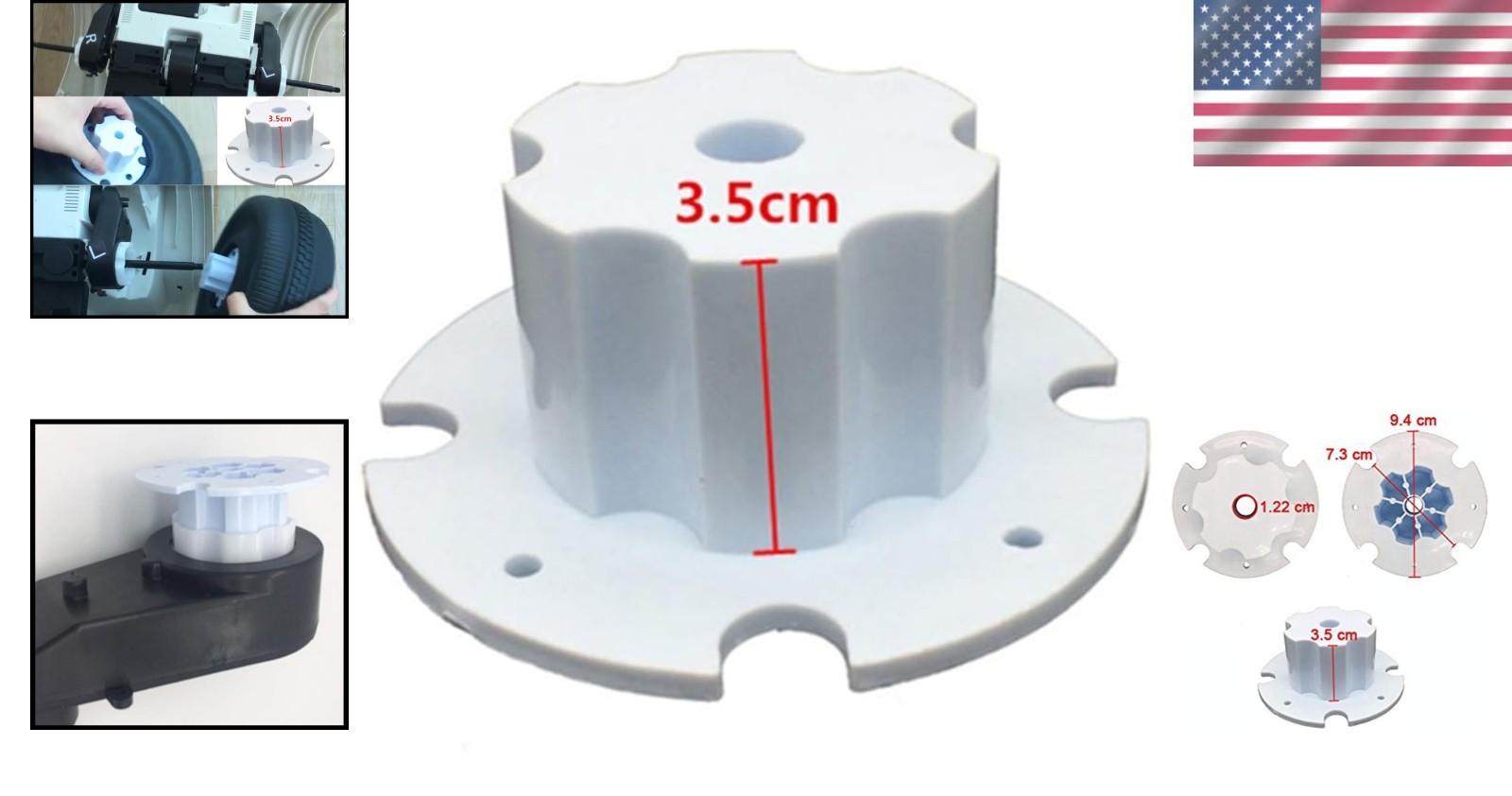 2 Pcs Children’s Electric Car Tire Adapter Clips – Essential Ride-On Replacement