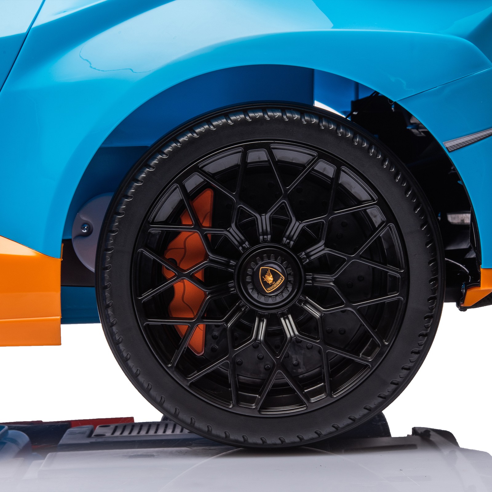 24V Kids Electric Ride-On Drift Car 1.86-5.59MPH Foam Front Wheels Ages 3-6 Blue