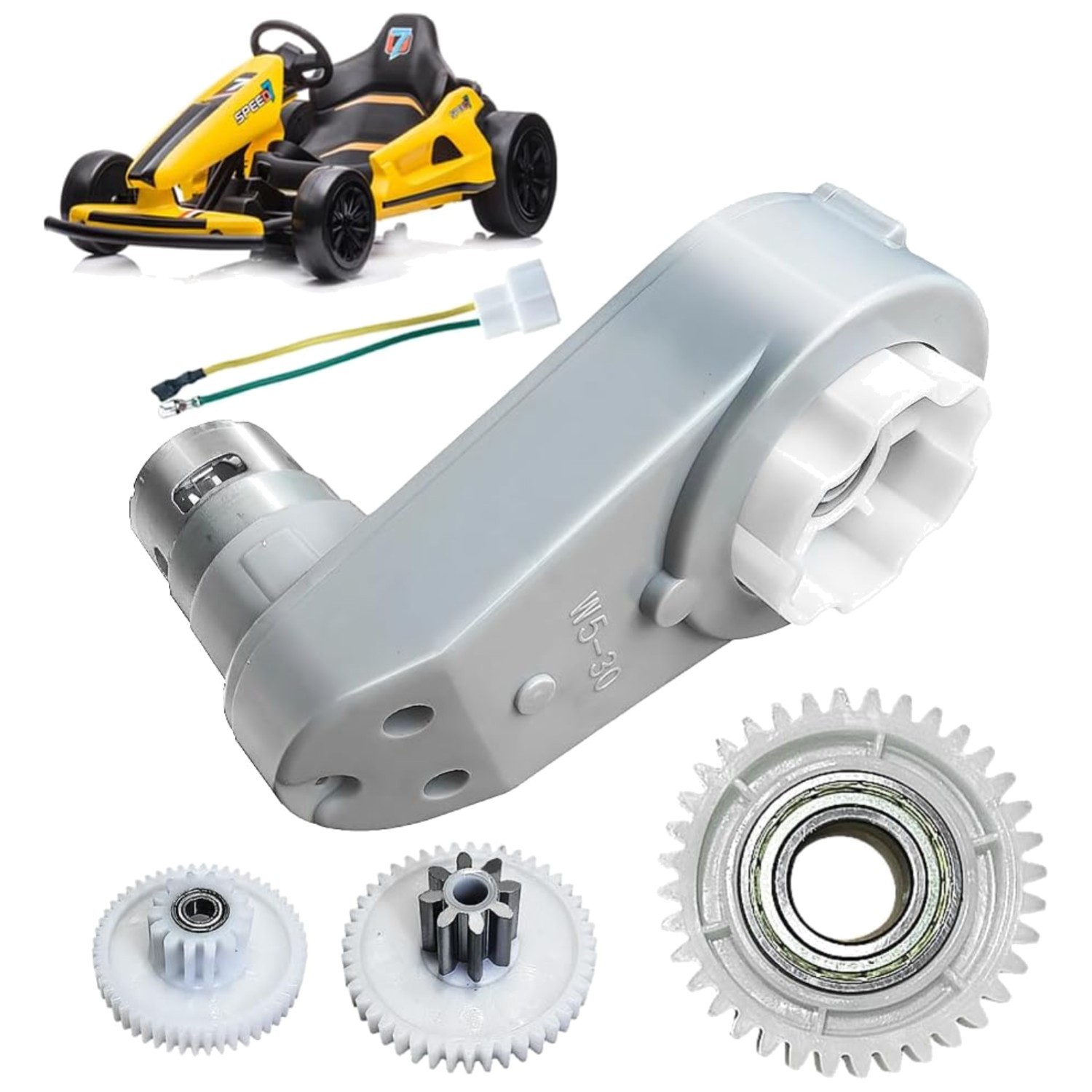 W5-30 RS775 24V Motor Gearbox for Power Wheels Upgrade