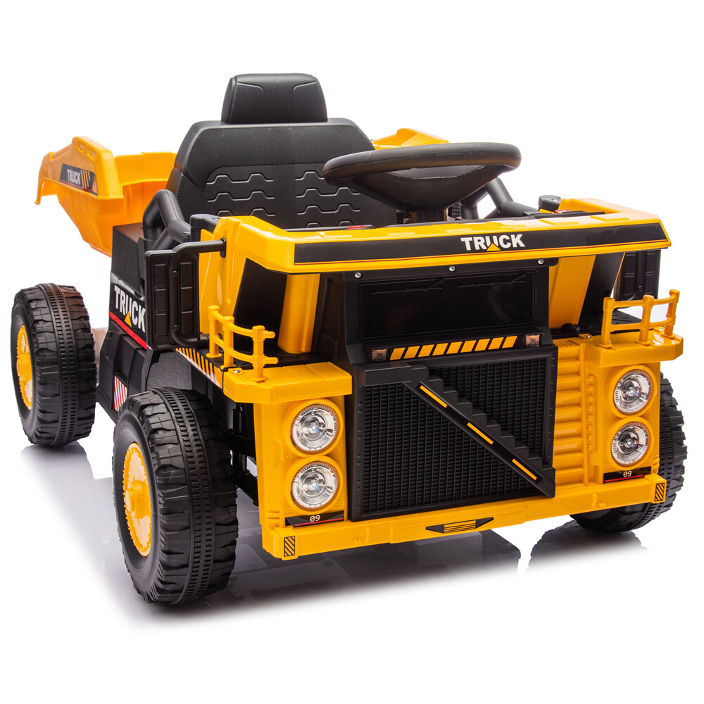 12V Kids Ride On Dump Truck W/ Remote Control 1.24-3.11MPH Kids Toy for Aged 3-5
