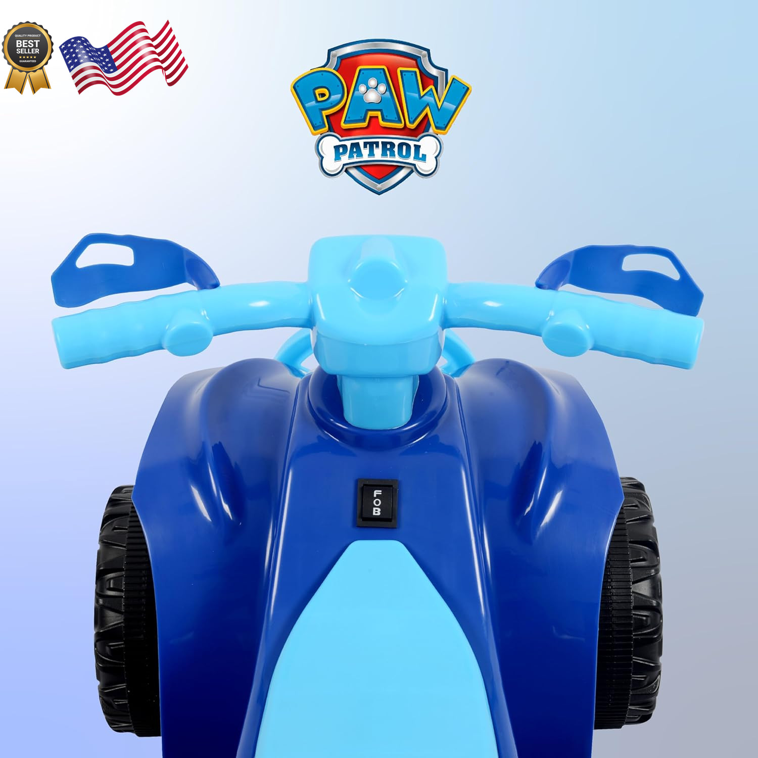 Paw Patrol Chase 6V Quad for Kids Powerful and Safe Ride-On Toy W Rechargeable