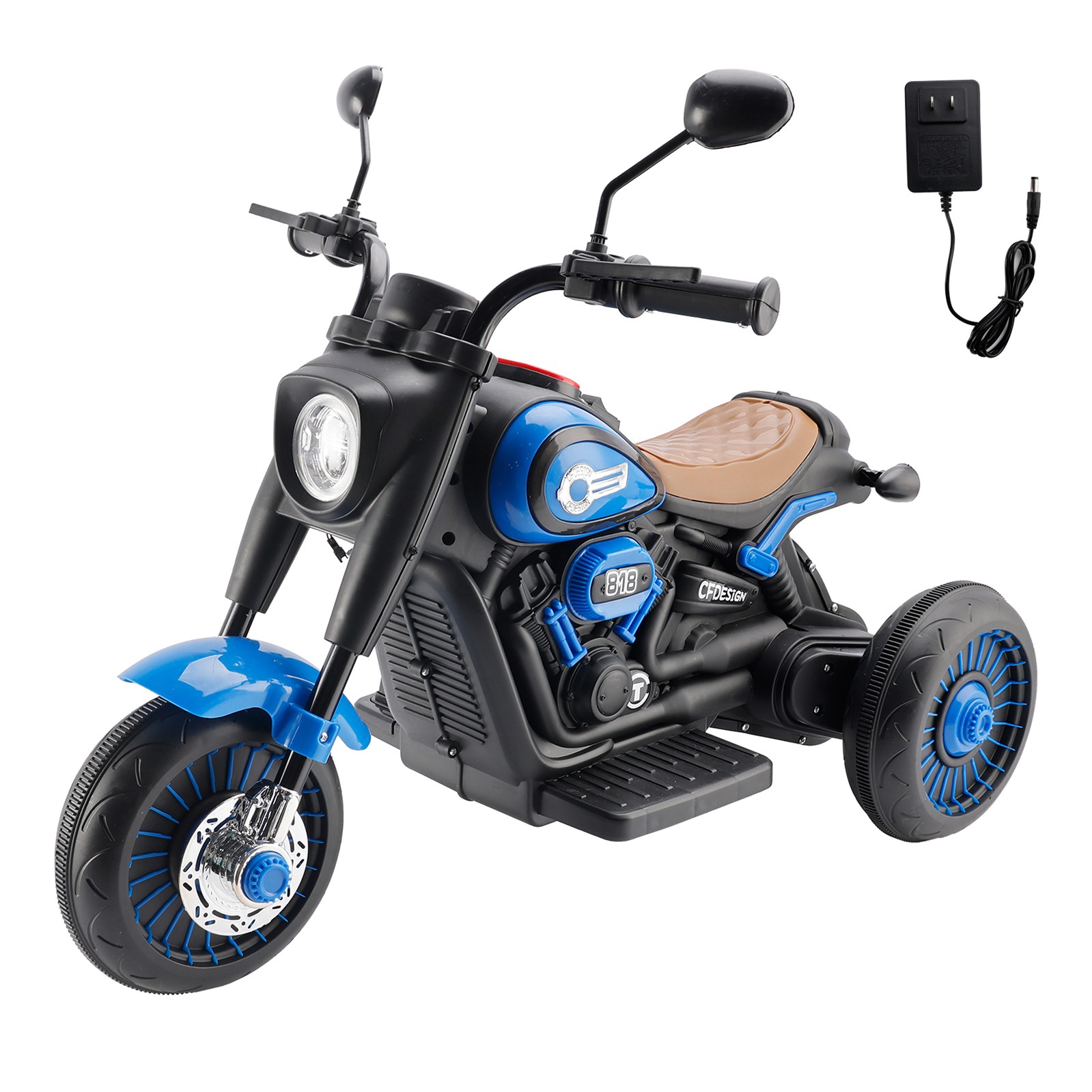 🚀3-Wheel 6V Kid Ride On Motorcycle Electric Toy With Colorful Light And Music