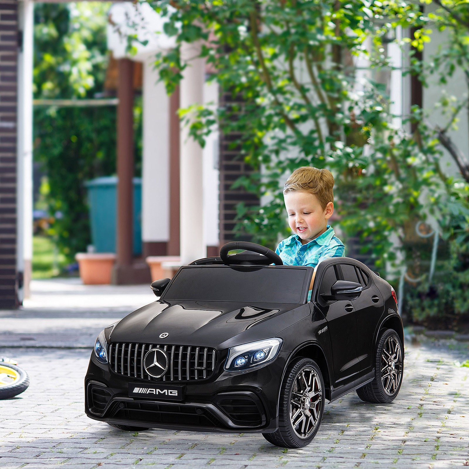 12V Ride On Toy Car for Kids with Remote Control, Black