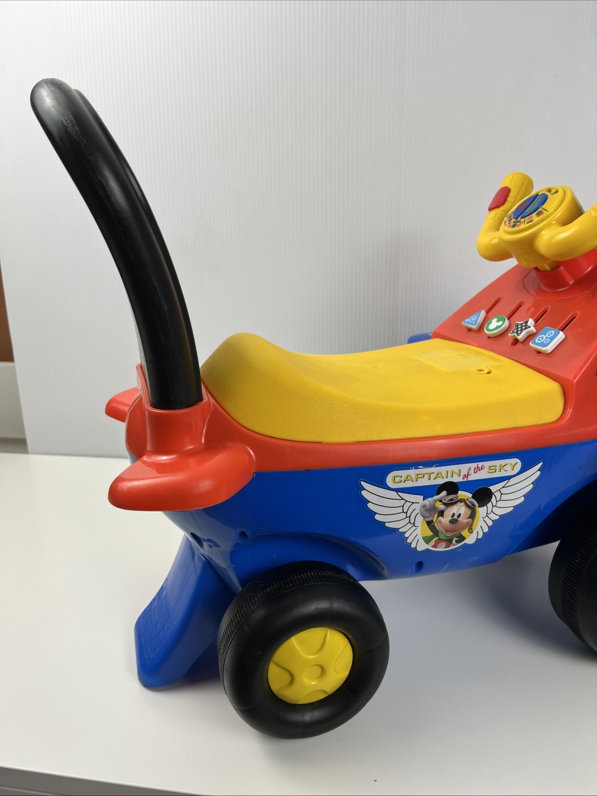 Kiddieland Disney Lights and Sounds Toddler Ride-On Mickey Mouse Plane WORKS