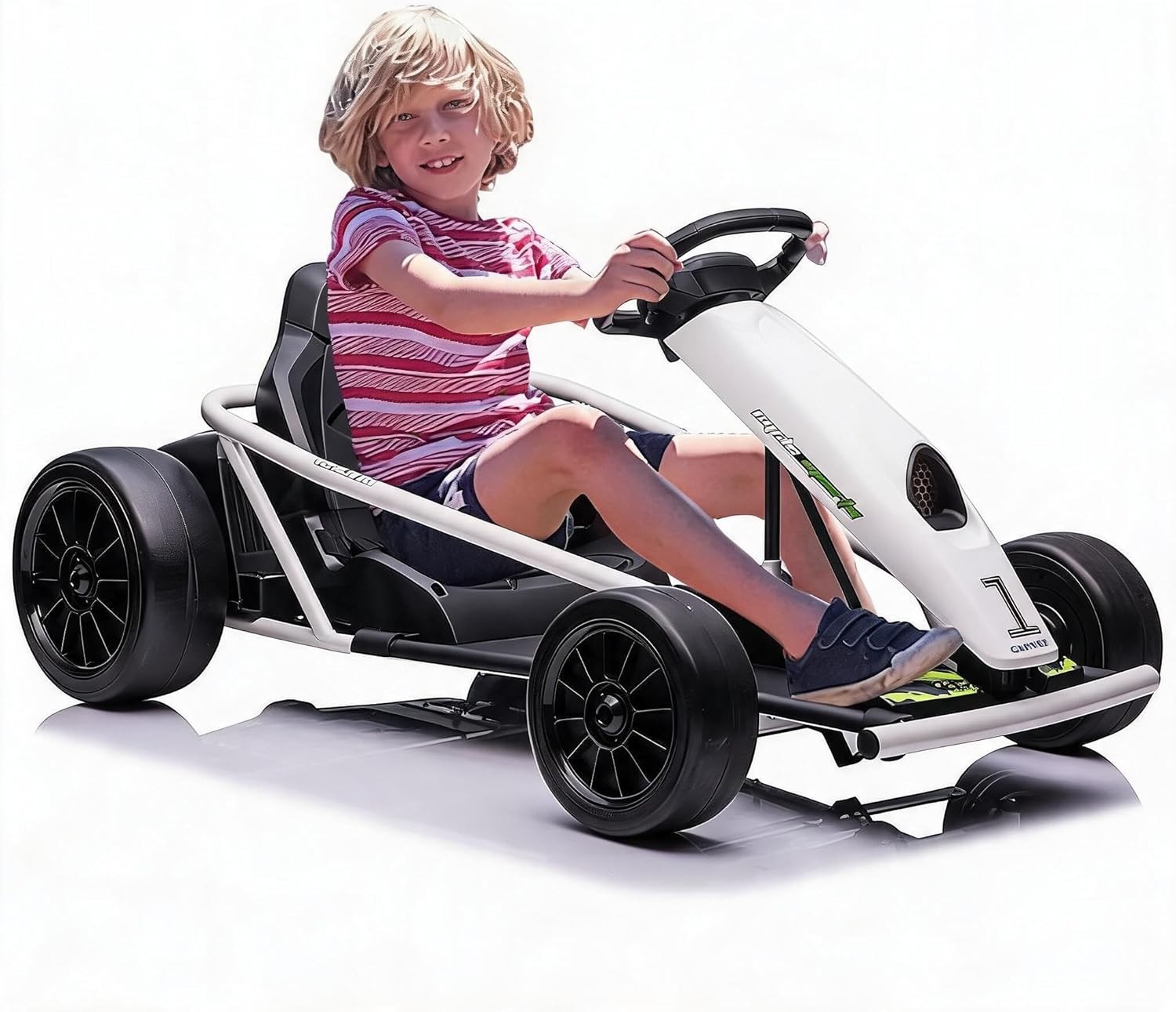 Garvee 24V Kids Go Kart,High Speed Electric Drift Kart with Music for Ages 8-12
