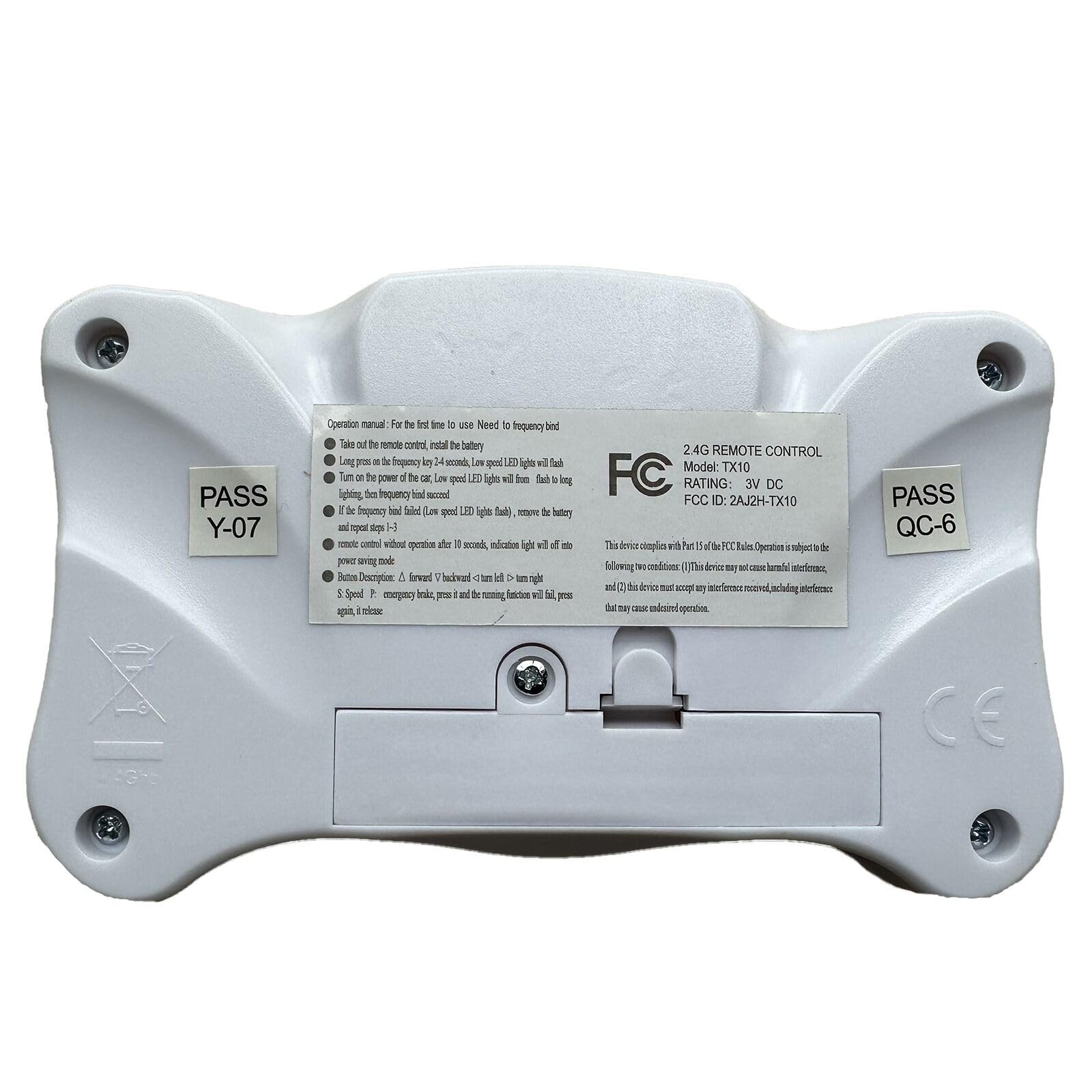 2.4G Bluetooth Remote Control TX10 Controller Transmitter Large, White