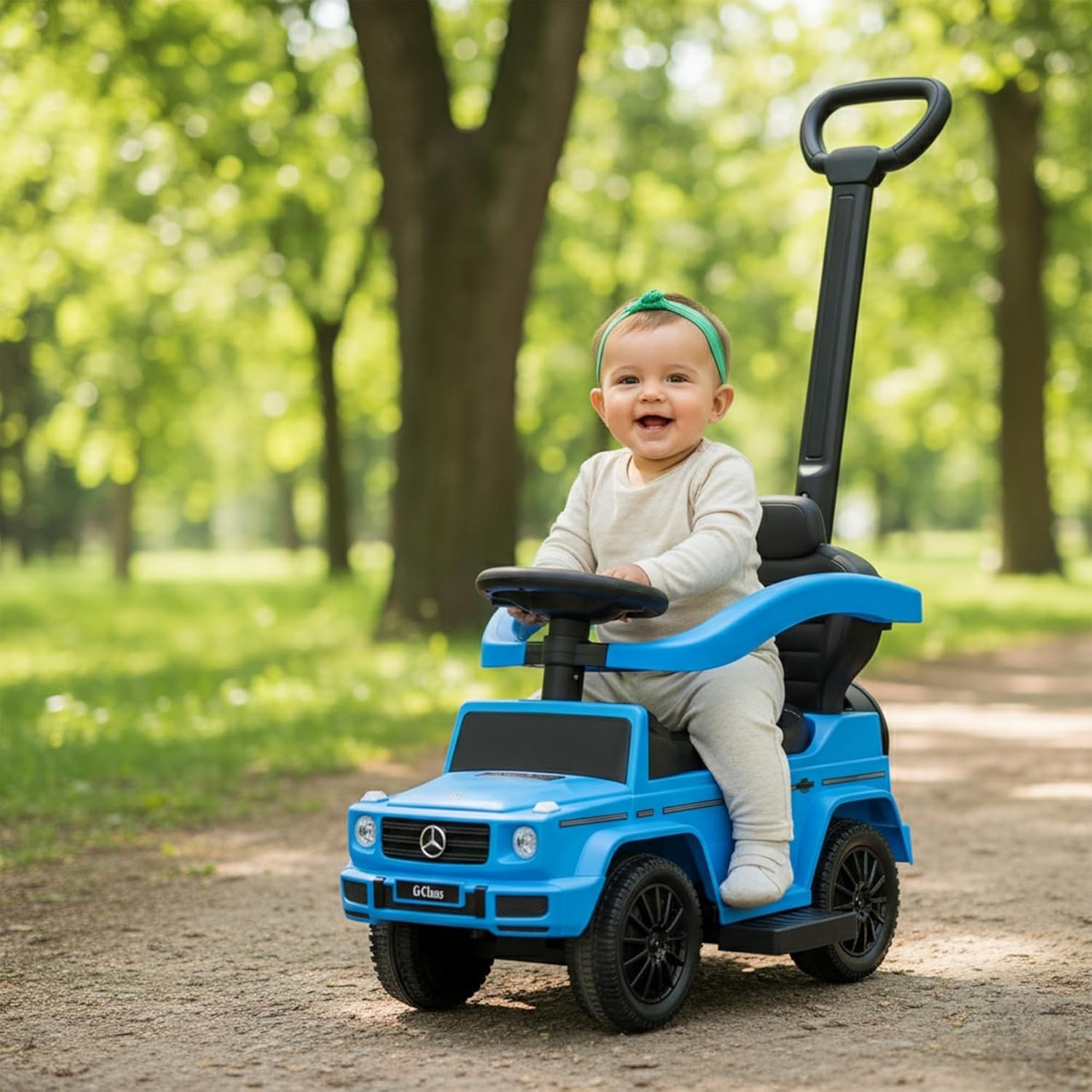 Kids Mercedes G-Wagon Push Car with Sound Features & Hidden Storage for Ages 1-3