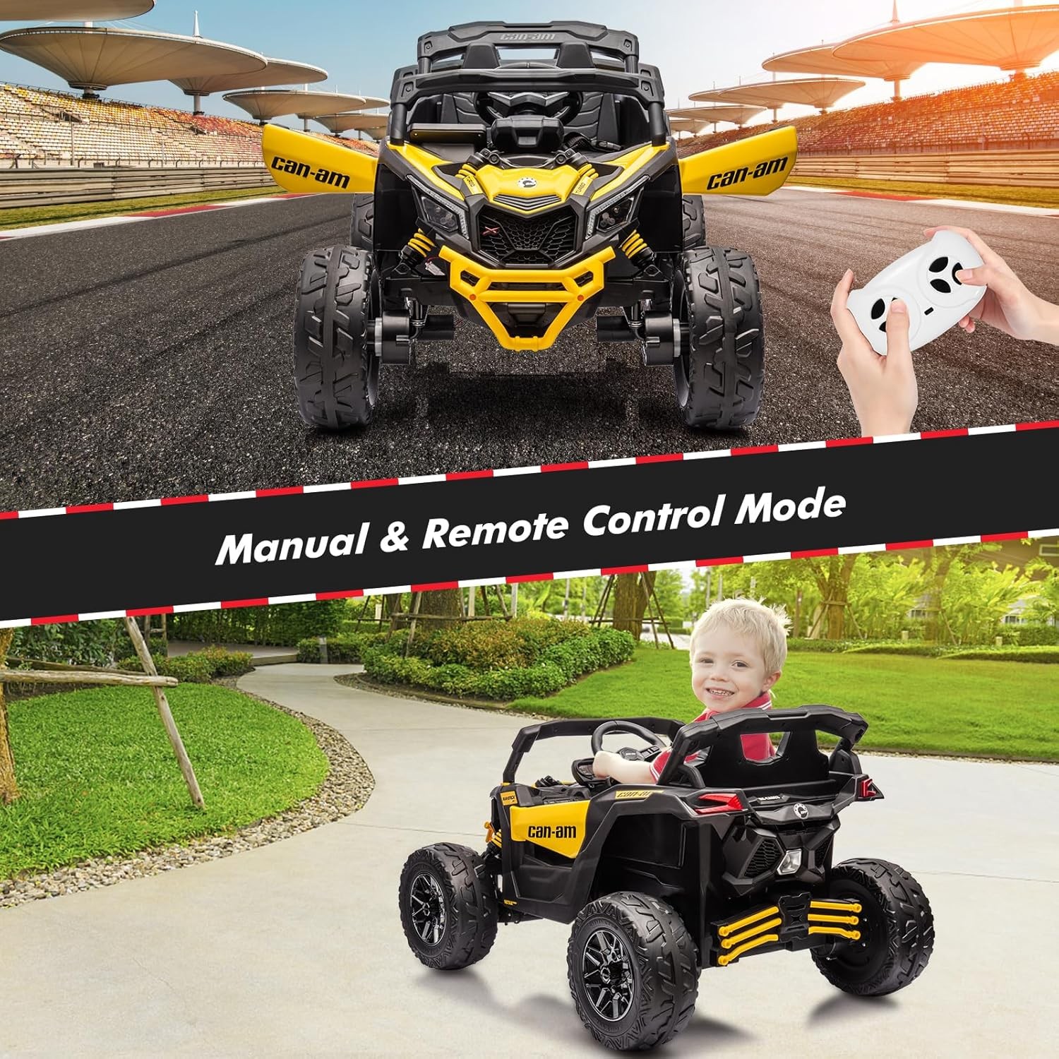 12V Ride on UTV Car Toy,Electric Off-Road UTV Car,Kids Truck with Remote Control