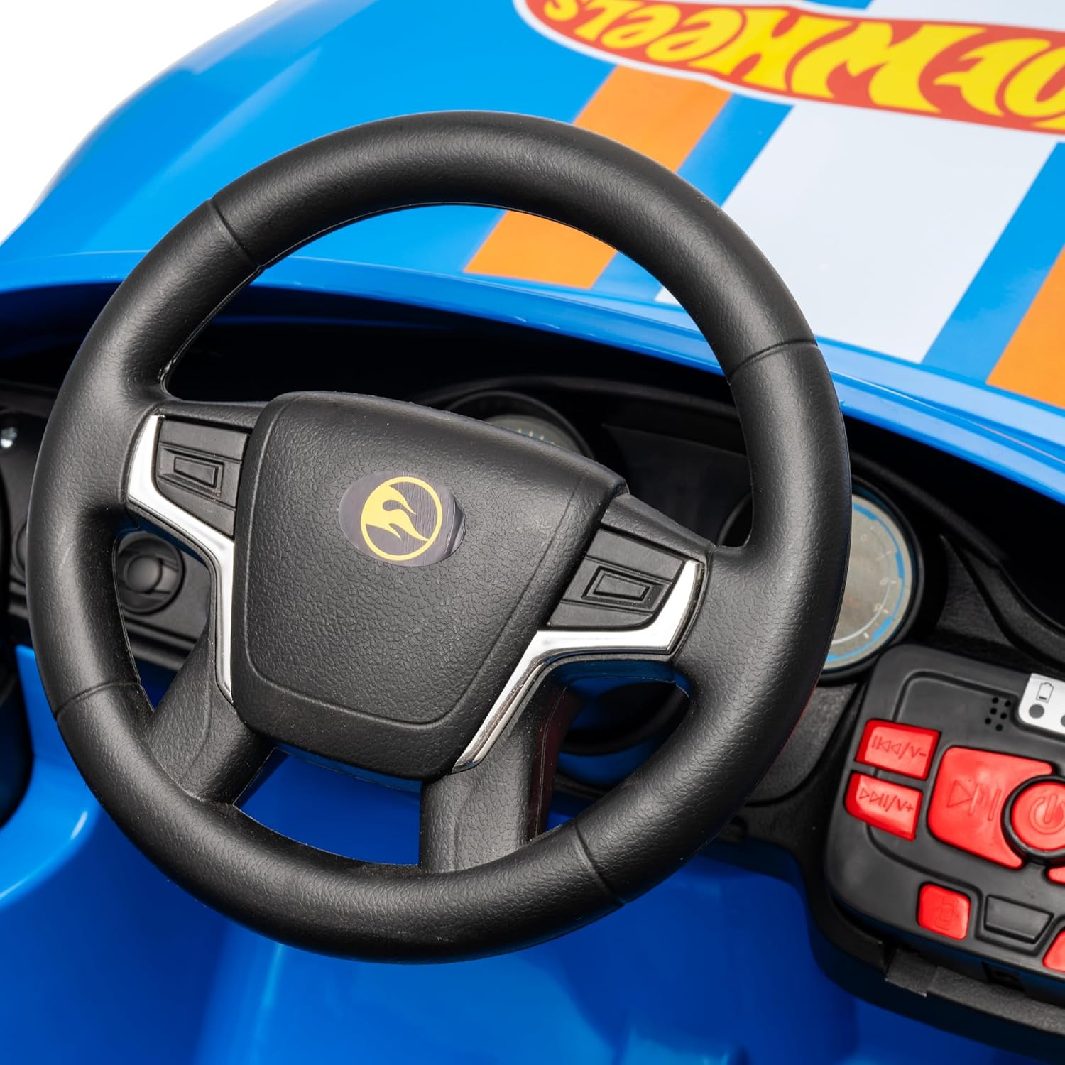 Hot Wheels 6V Kids Ride on Car, Rechargeable Battery, Working Headlights, Sounds