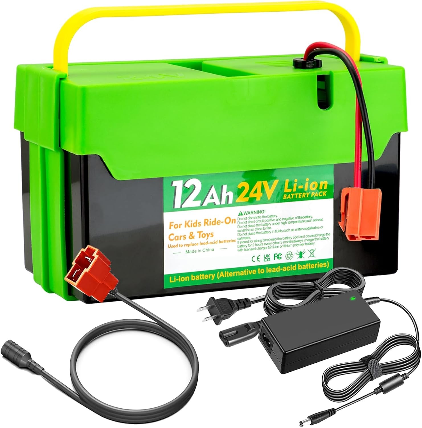 Upgraded 24V Ride On Battery 12Ah Li-ion Lighter Than Lead-Acid
