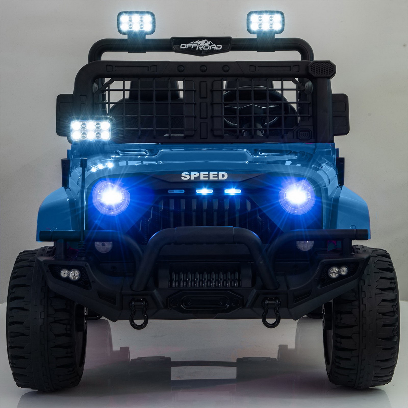 Dual Motors 24V 2-Seater Off-Road Ride On Jeep Car Toy Parent Control LED Music