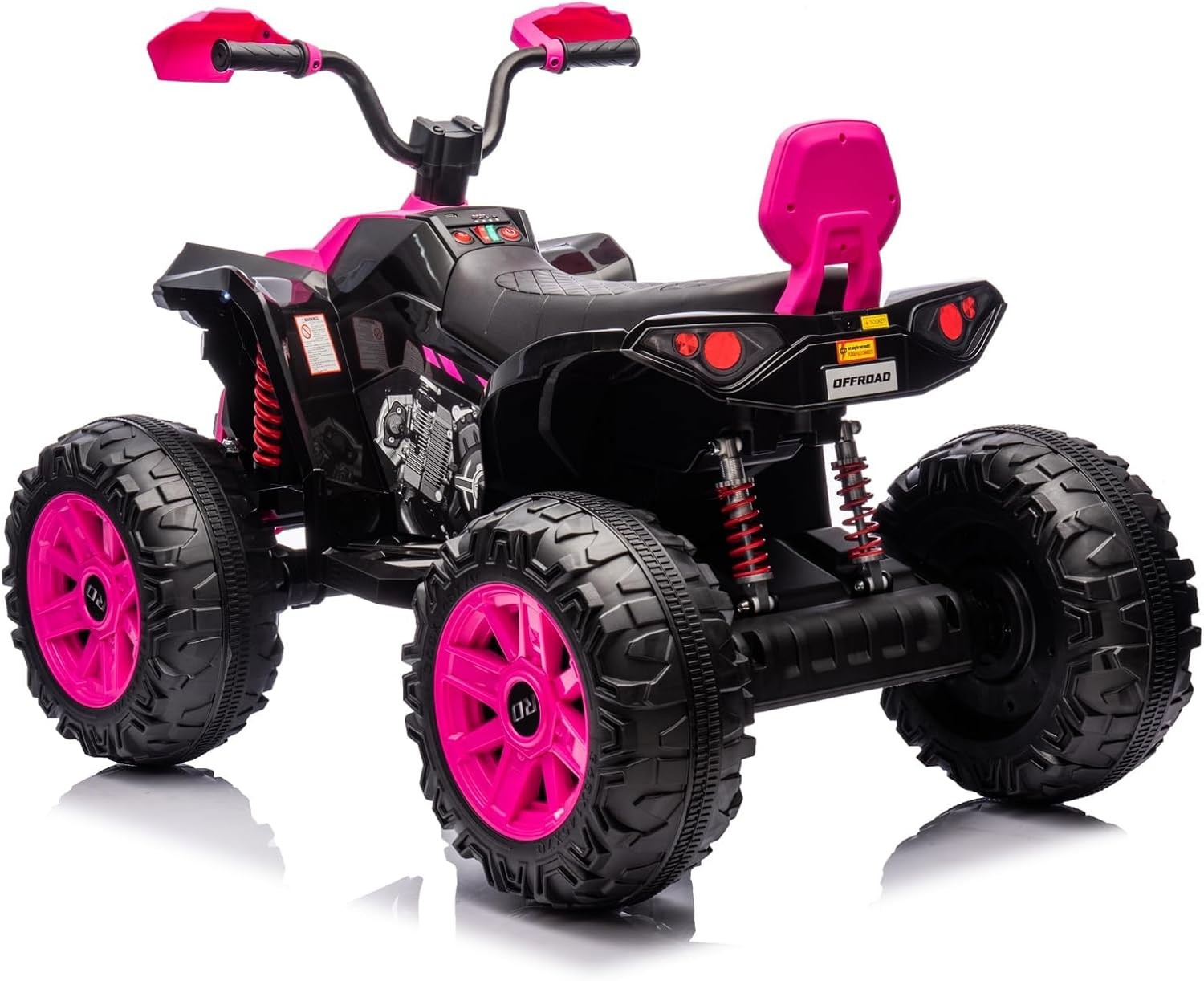 24V Kids Electric ATV 2 Seats,Dual 500W Motors, LED, Music Player, Bluetooth USB