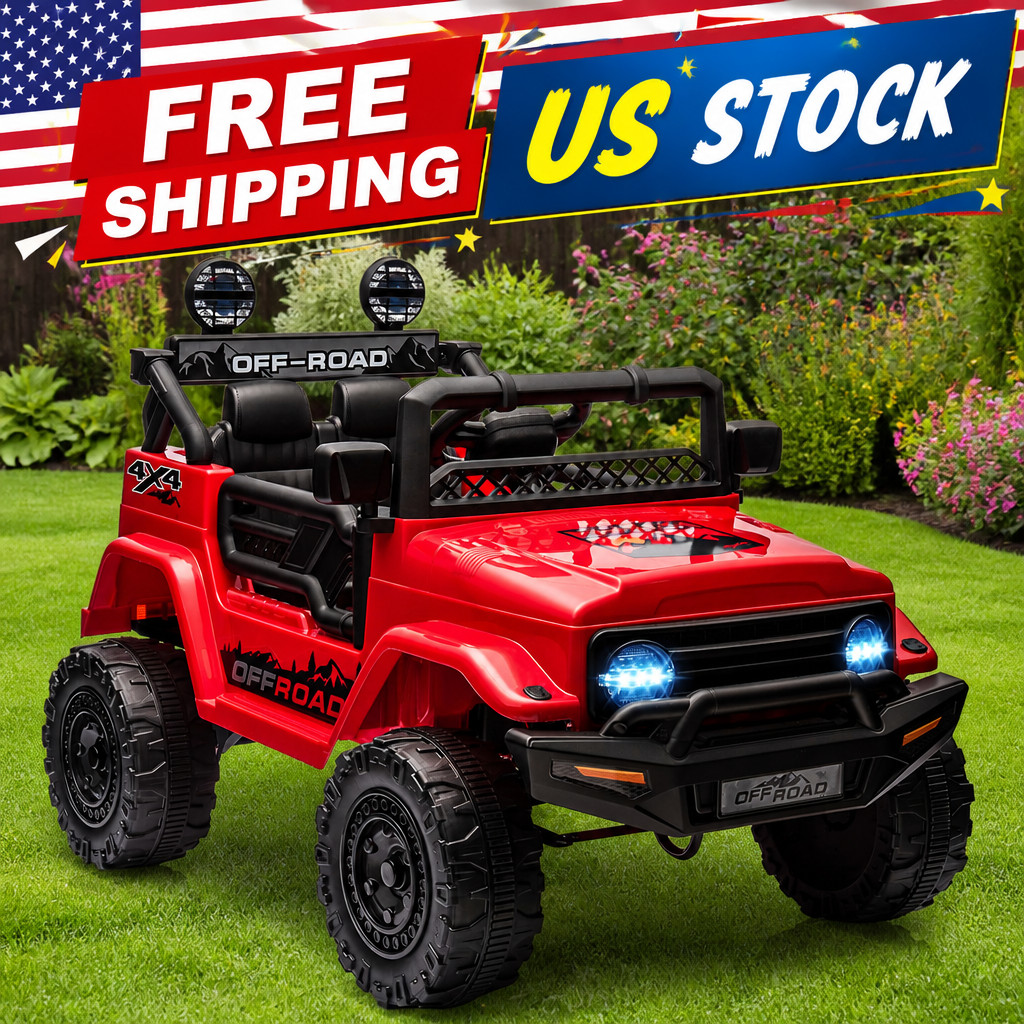 12V Electric Truck for Kids – Remote Control Car with Spring Suspension Ride-On