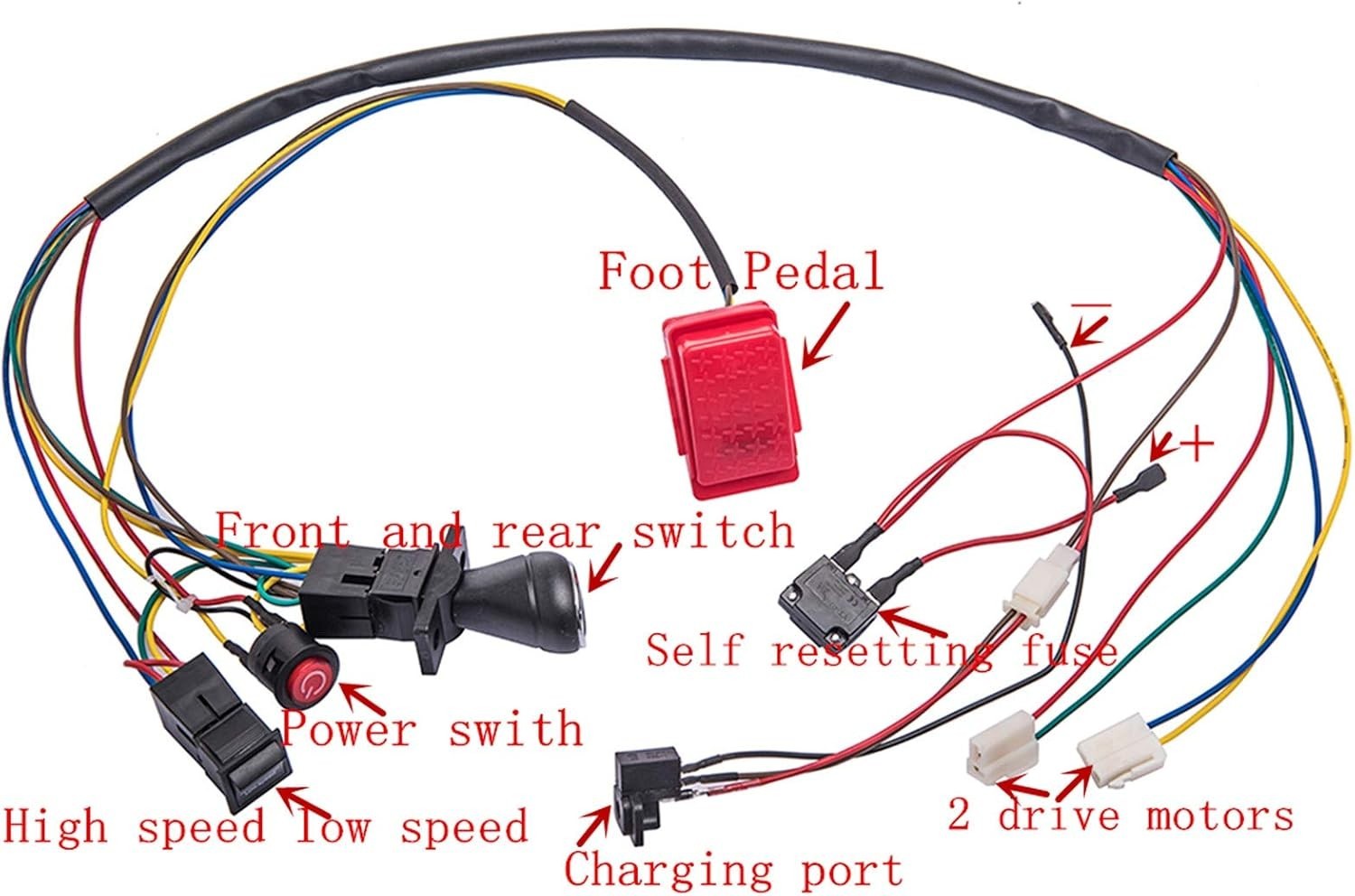 Children Electric Car DIY Accessories Wires,Self-Made Toy Car of Parts, for E…