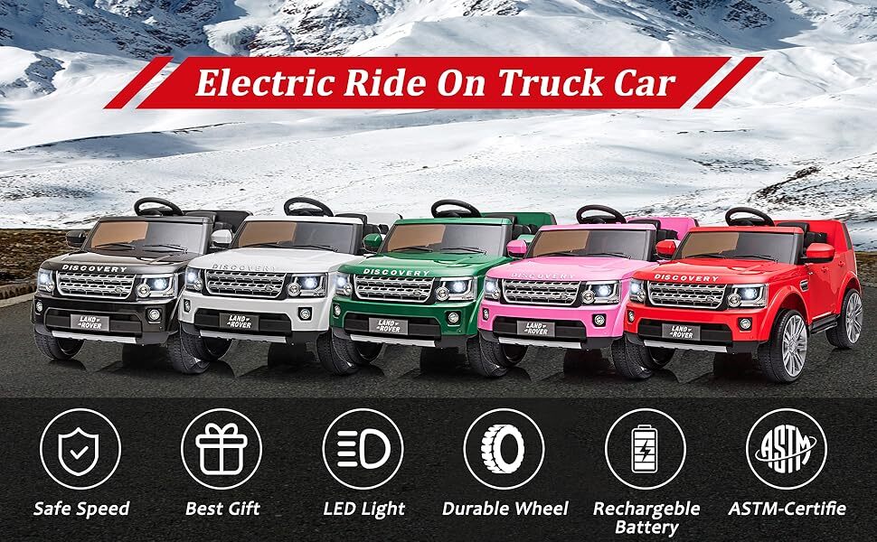 12V Kids Ride On Car Toys Licensed Land Rover Electric Vehicle w/ Remote Control