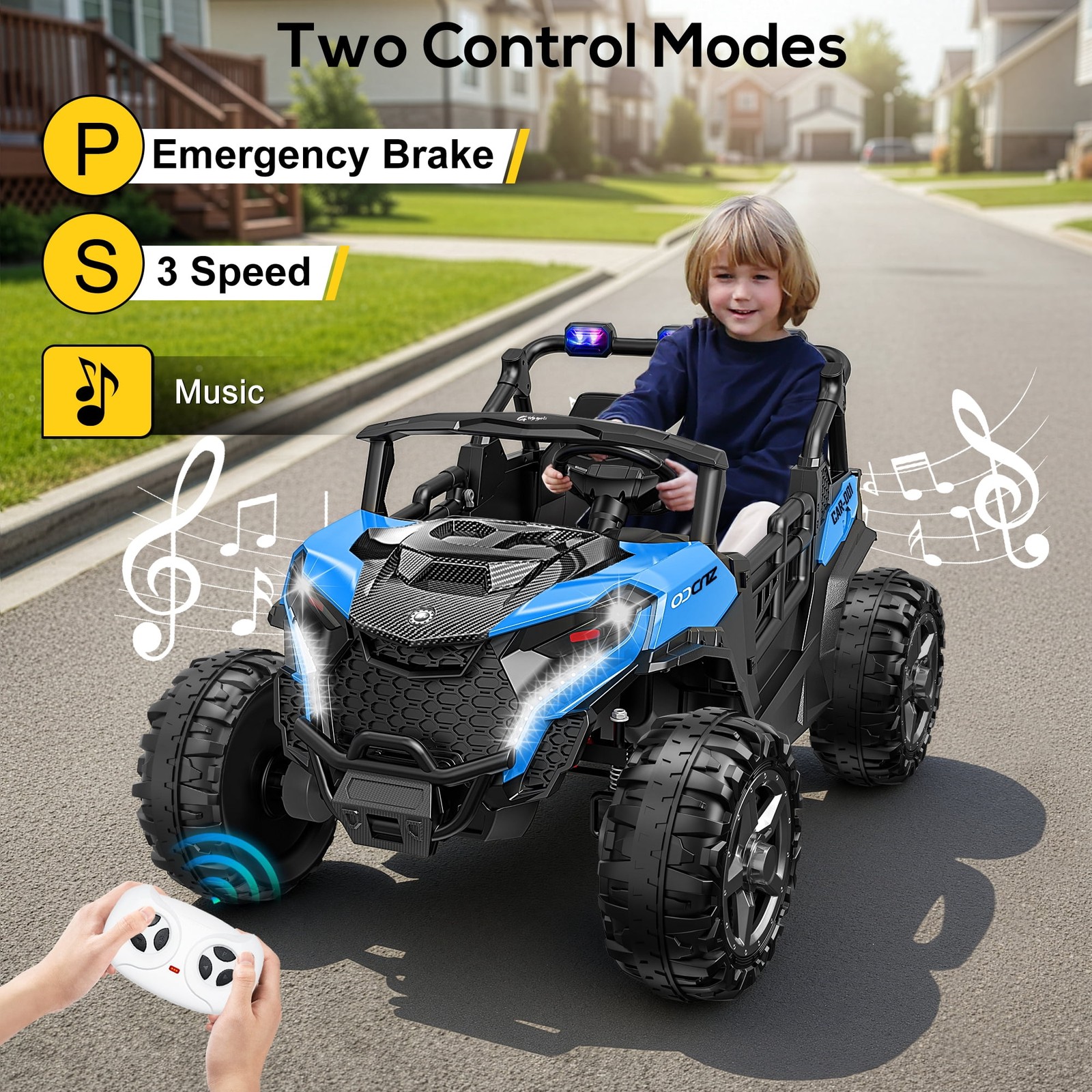 24V Kids Ride on Car 4WD 2 Seater Power 800W Motors Electric Remote Control EVA