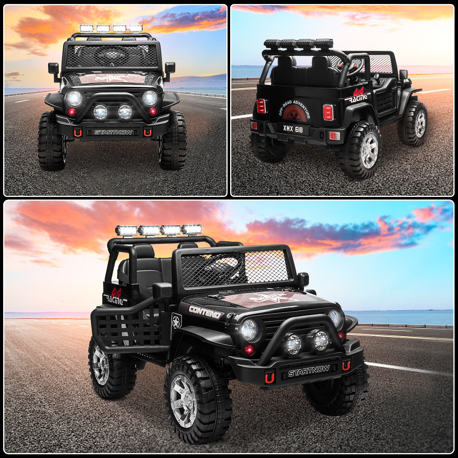 12V Kids Ride On Car 2 Seater Electric Vehicle Toy Truck Jeep w/ Remote Control