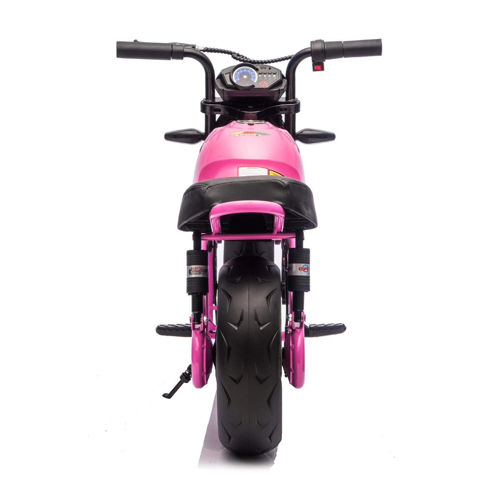 14in EVA Wheels Kids Electric Motorcycle 24V Riding Toy Muscle Bike for Boys and