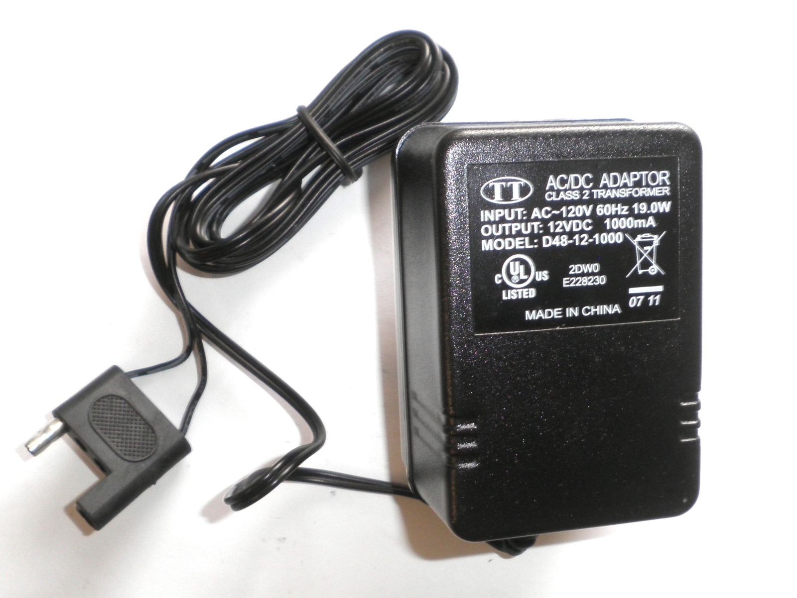 TT CLASS 2 BATTERY CHARGER FOR RIDE ON 12V D48-12-1000 PARTS 740