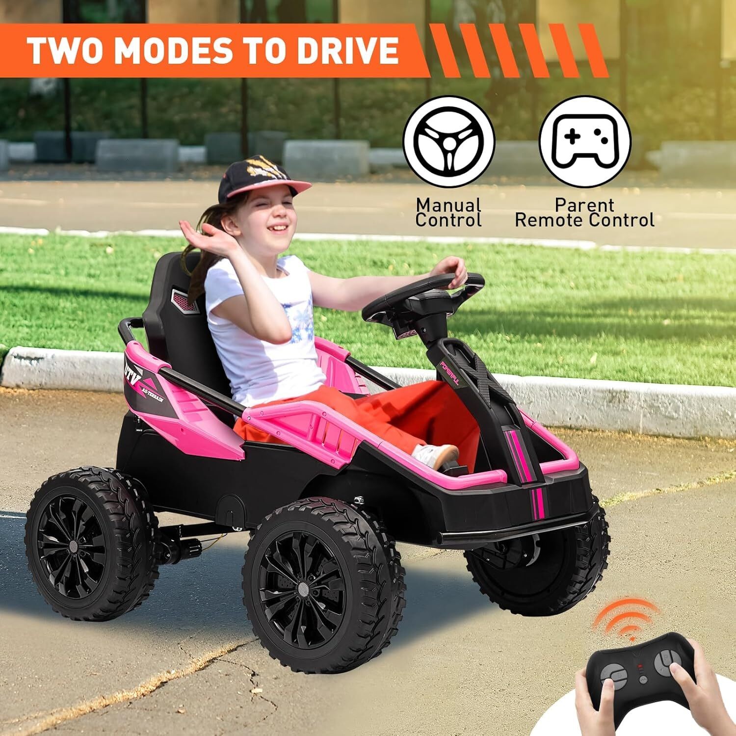24V Kids Electric Ride on Toy UTV ATV Car Electric Car Toys Off-Road with Remote