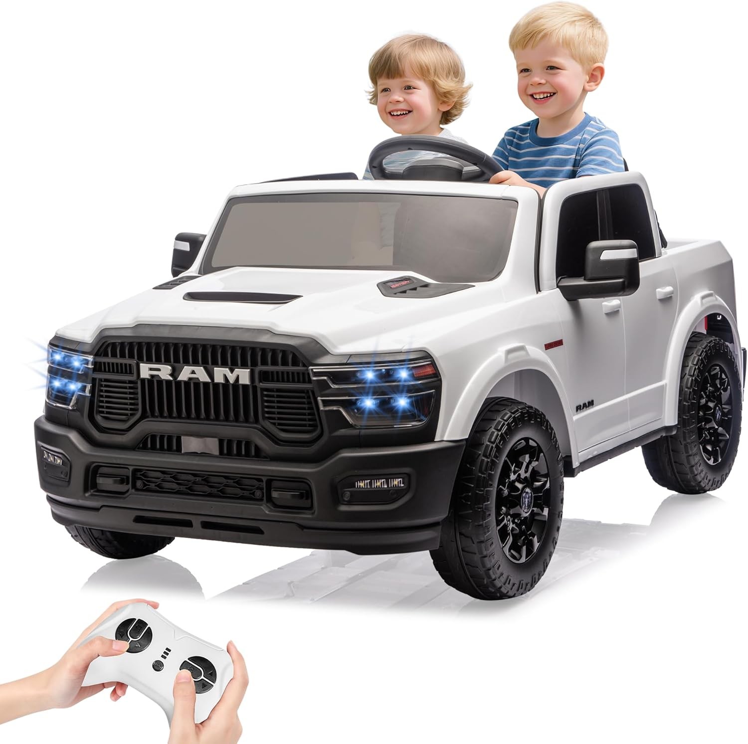 2 Seater Electric Car for Kids 24V Ride on Truck Toys Licensed RAM 2500 for Kids