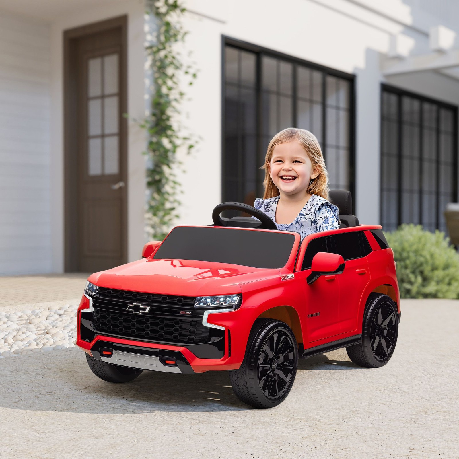 Single Seat Kids Car 12V, Remote Direction Control, 49.2ft Range Red