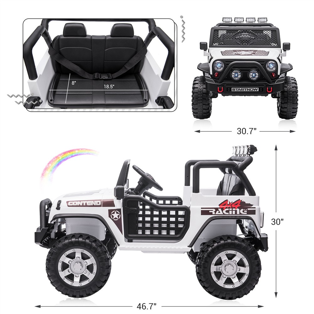 12V Kids Ride On Car 2 Seater Electric Vehicle Toy Truck Jeep w/Remote Control