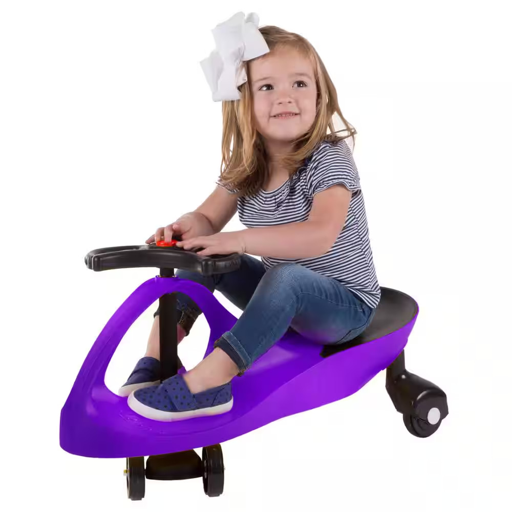 Purple Zig Zag Wiggle Ride on Car No Batteries