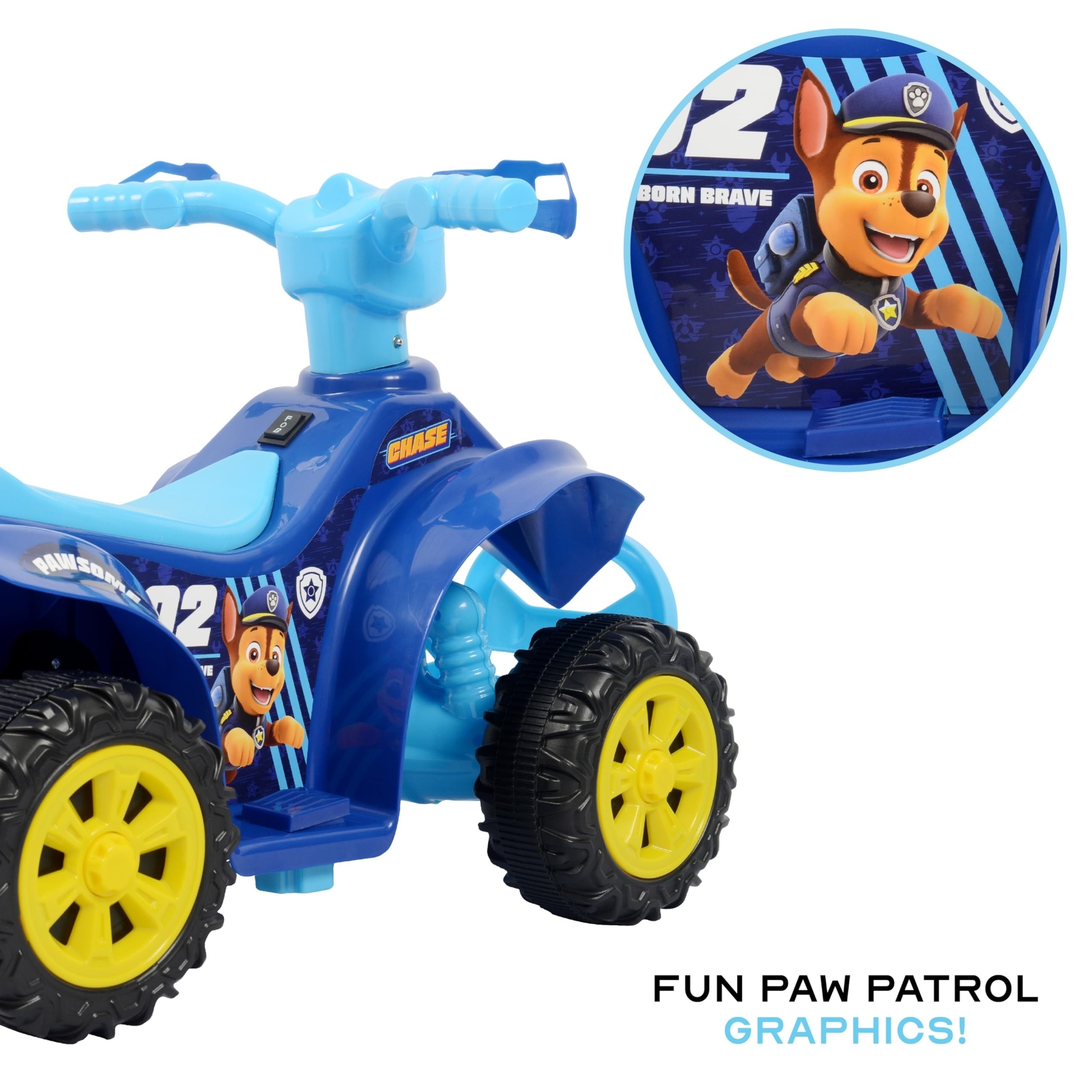 Paw Patrol Chase 6V Quad for Kids – Powerful and Safe Ride-On Toy with Rechar…
