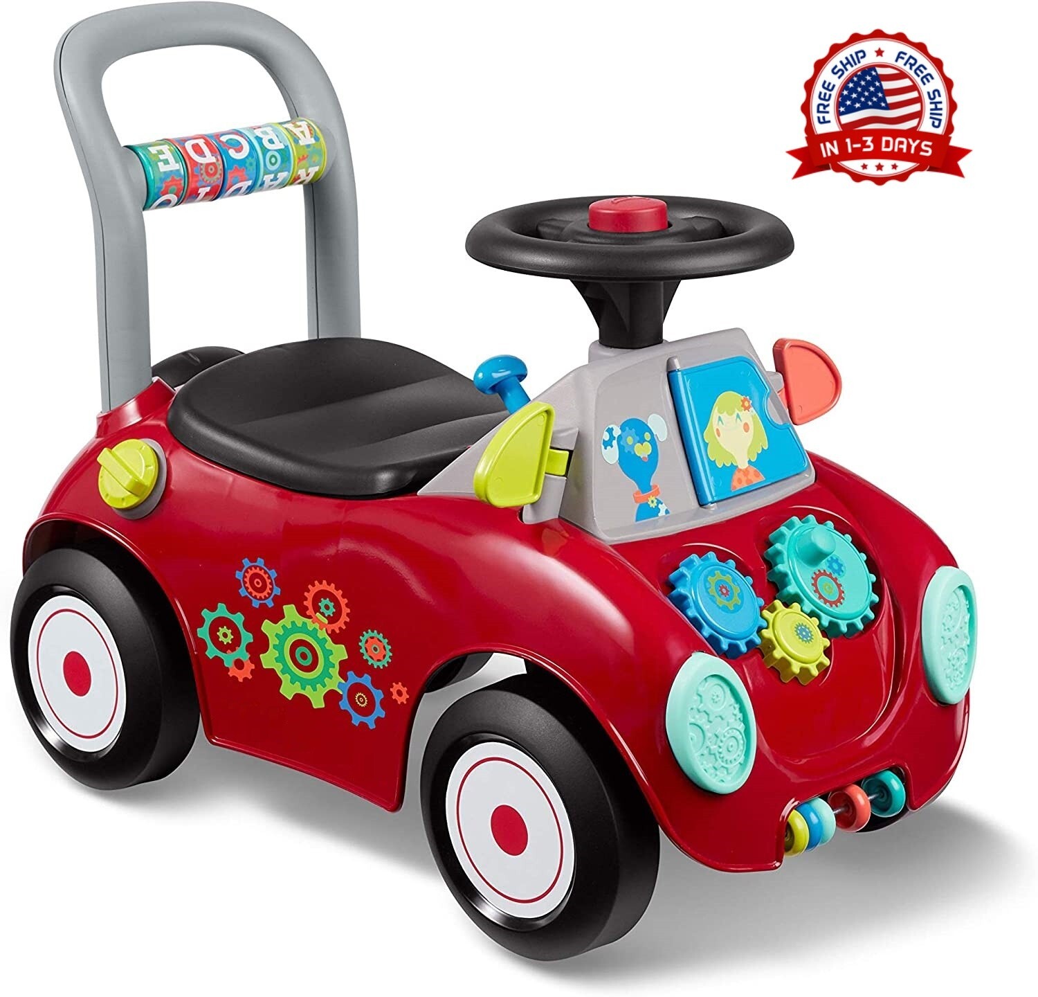 Carro Carrito De Empujar Para Niños Niño Niña Con Bocina Musica Almacenamiento