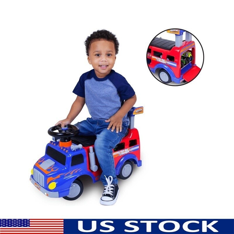 Ride On Toy Monster Rig Carrier Kids 1-3 Years Interactive Fun Unisex 44lbs New
