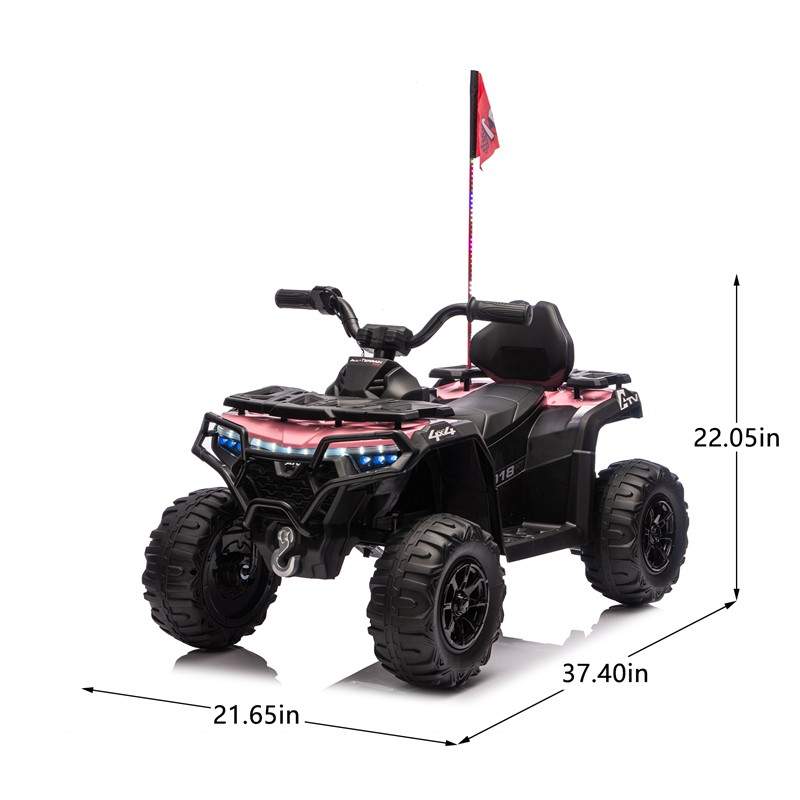 24V 160W Kids Electric Ride-On ATV 3-7-4.4 mph Off-Road 2WD Car Toy for Age 3-6
