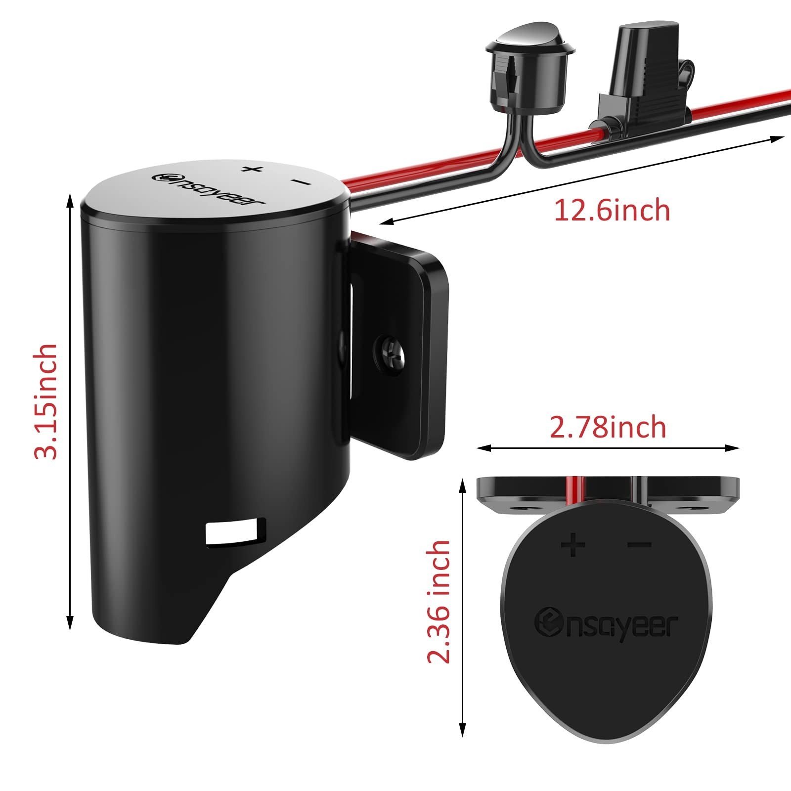 Power Wheel Adapter with Fuse & Switch, Secure Battery for 12V 1 Pack