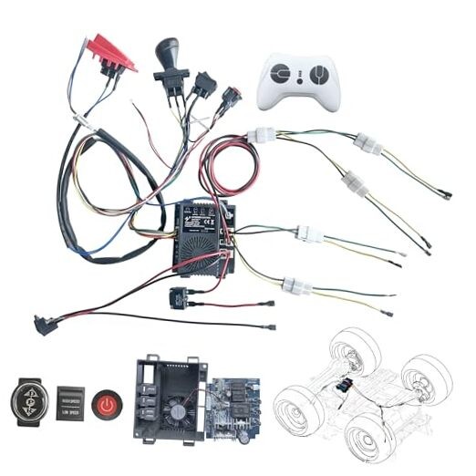 24 Volt DIY Wires Harness Conversion Kit for Kid’s Ride On Toys Car,2.4G Set