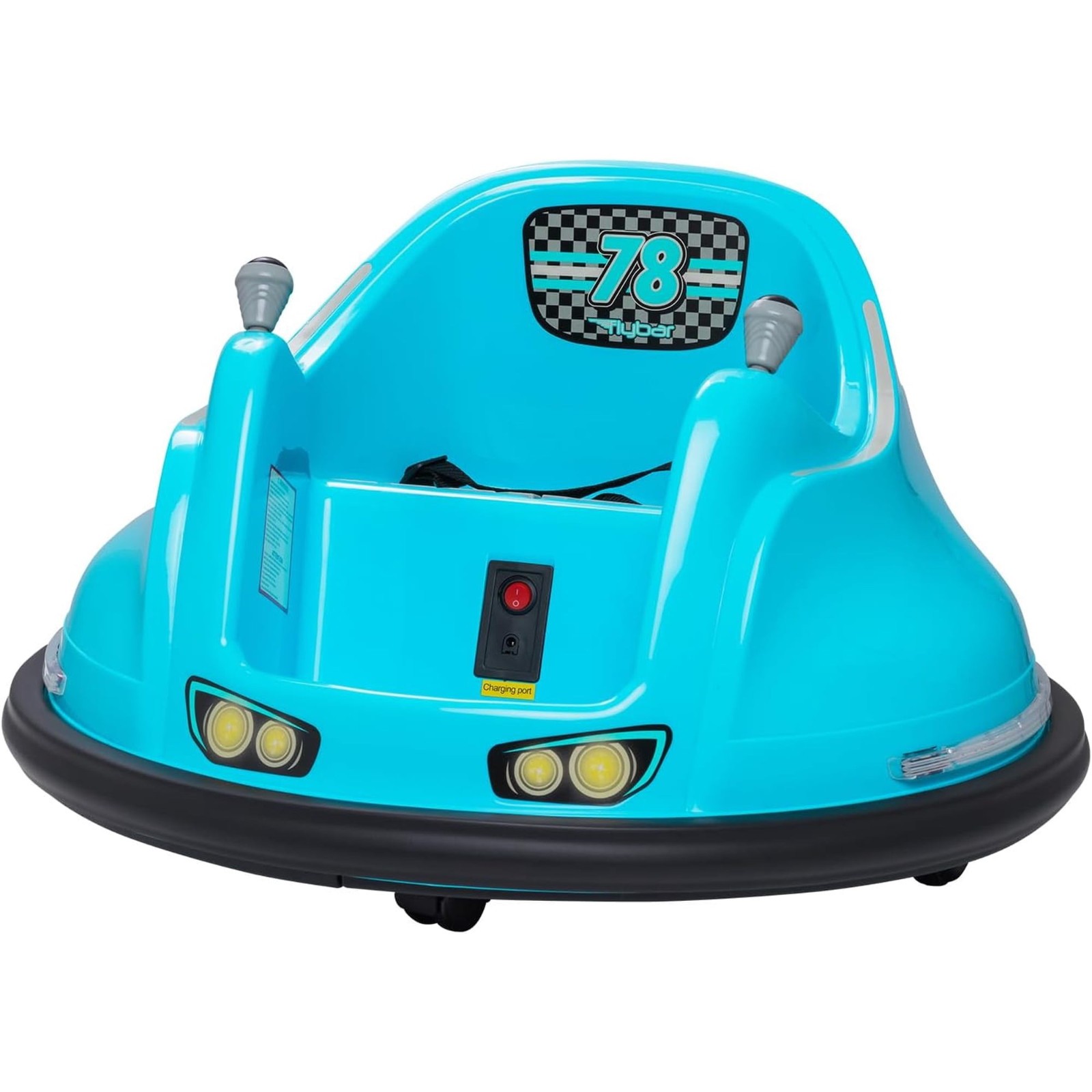 Flybar 6V Bumper Car Toddler Ride On Toy LED Lights 360 Spin 66lb FREESHIP