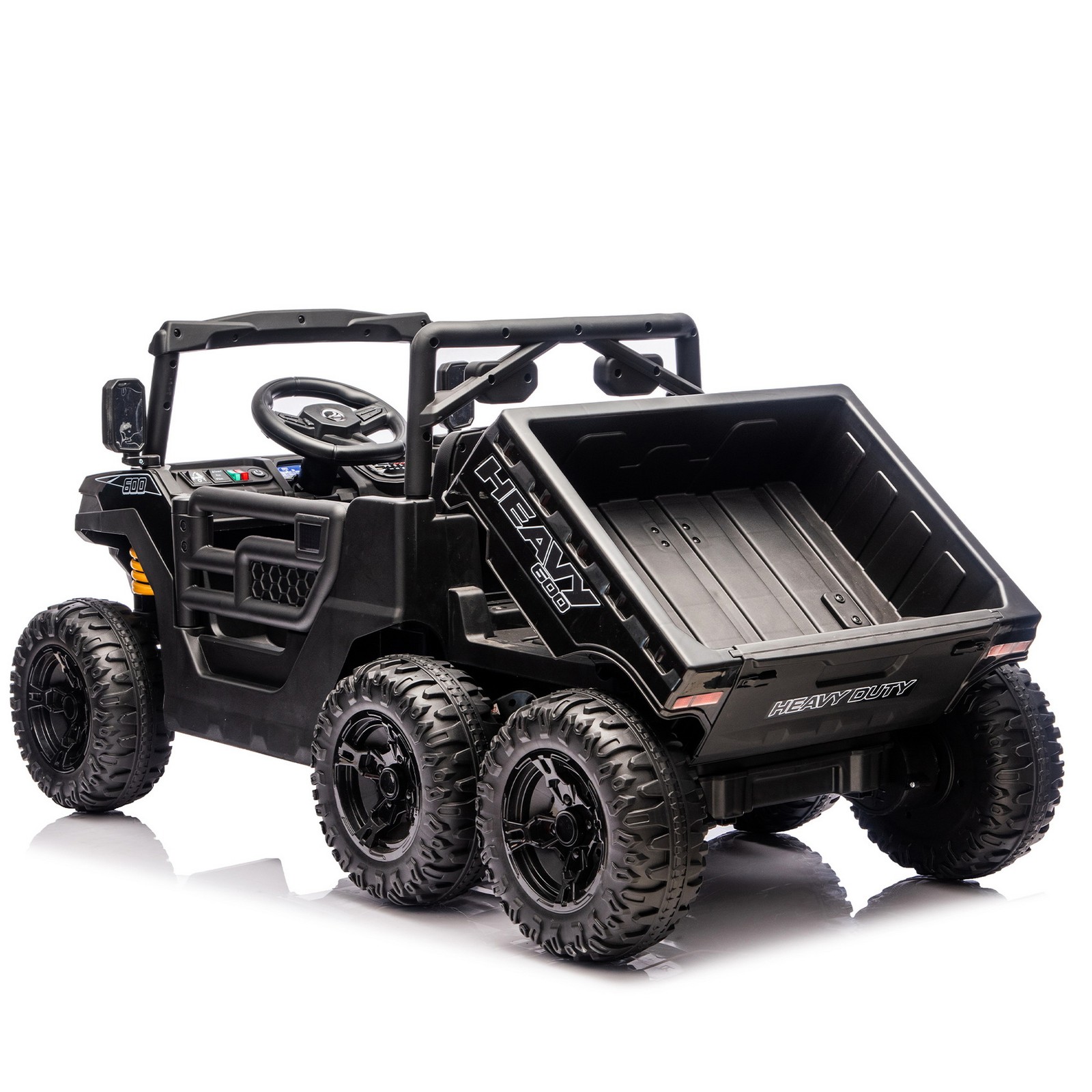 24V 400W 6-Wheel Kids Ride On Dump Truck Toy Car 4WD Parents Control LED Music