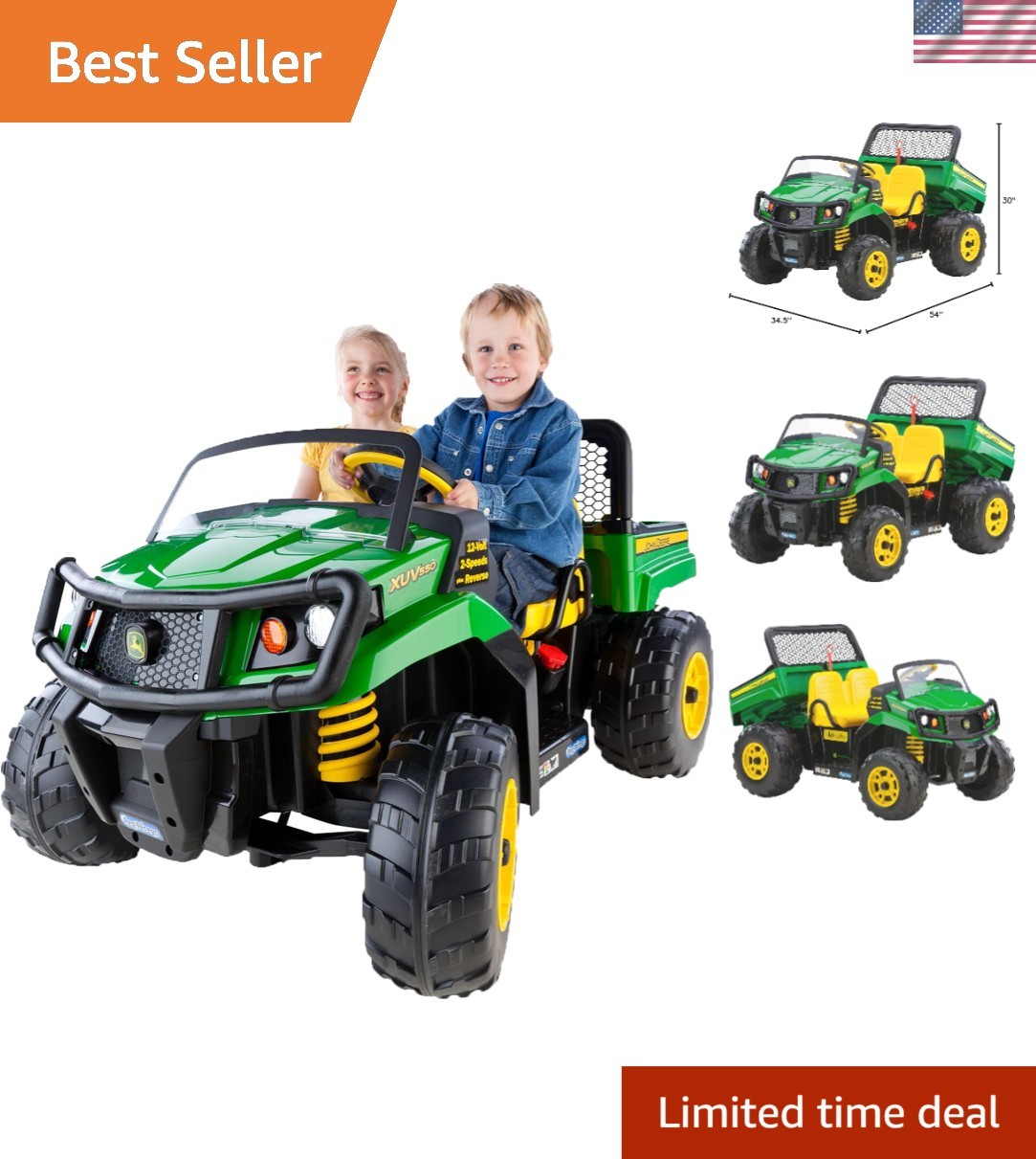 John Deere Gator XUV Extra-Large 12 Volt Ride-on, Durable Design for Kids 3-8…
