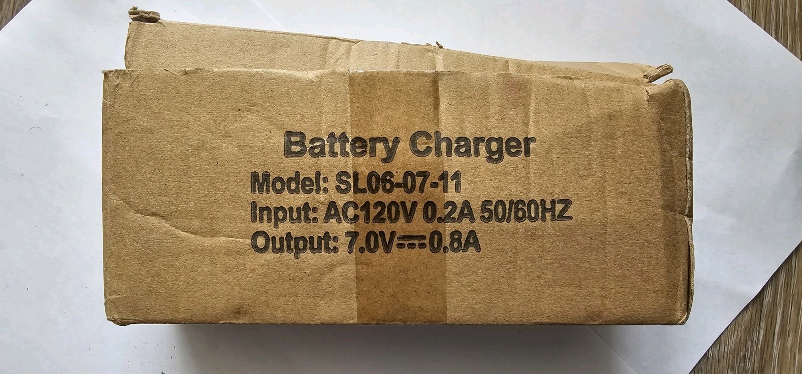 6V Battery Charger for Kids Ride On Cars SL06-07-11 7.0V 0.8A Toy Power Adapter