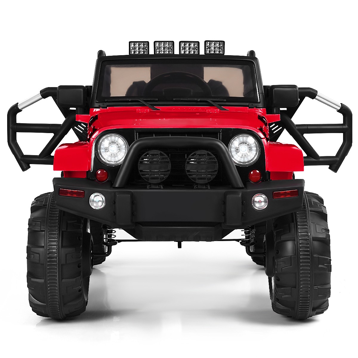 Costway 12V Kids Ride On Truck Car w/ Remote MP3 Music LED Light Red