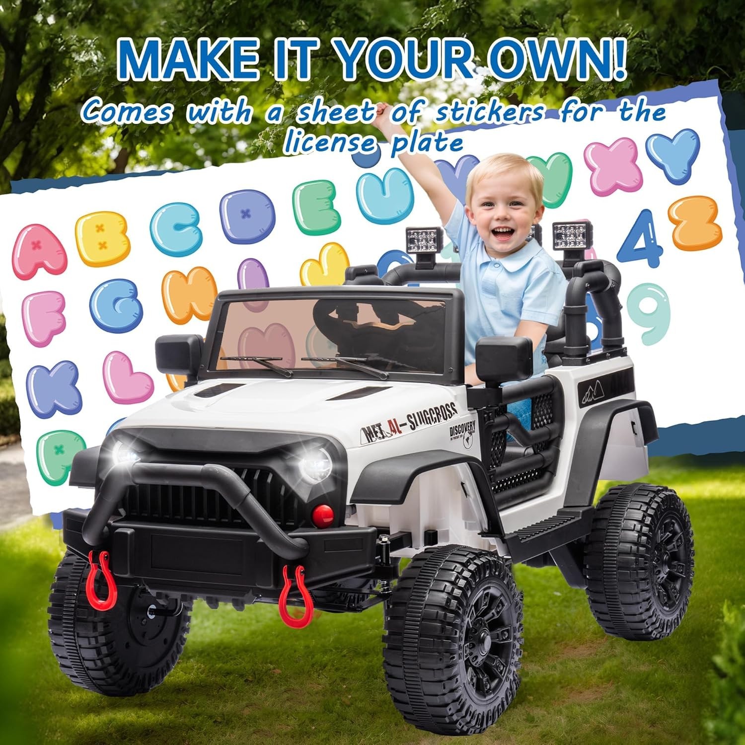 24V Kids Ride on Jeep Car 400W Electric Truck with Remote 4-Wheel Suspension MP3